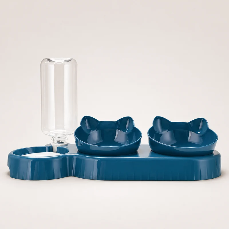 Gamelle 3-en-1 avec Distributeur d'Eau pour Chien & Chat