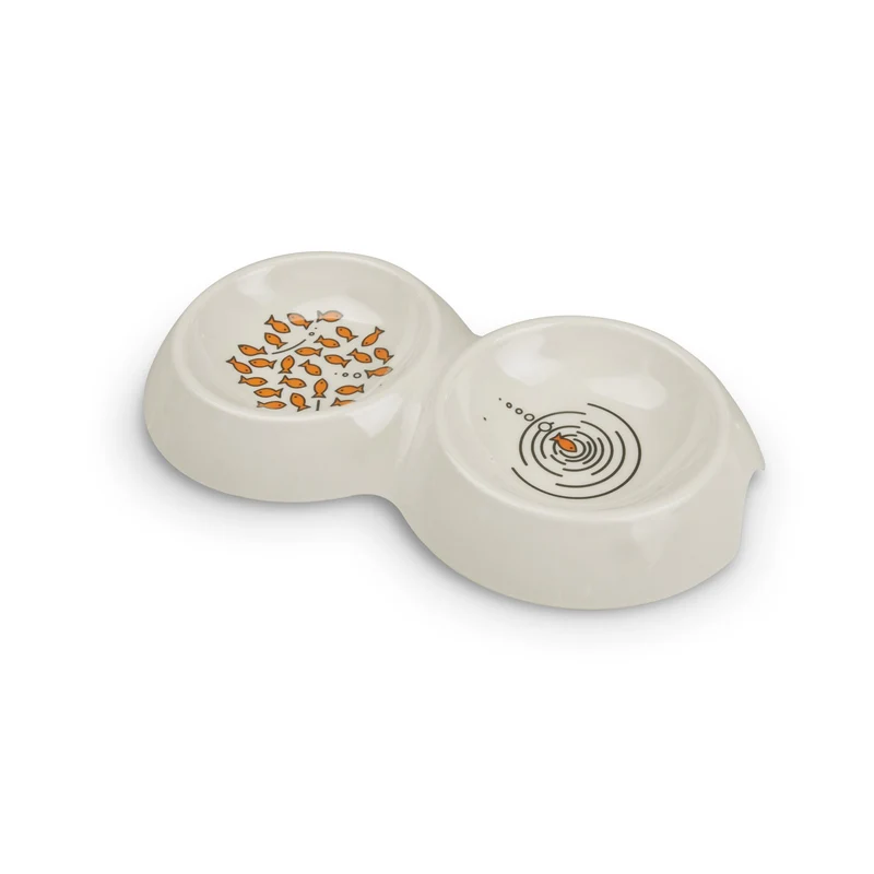 Double bol « Ecoware » Van Ness pour chats - 2 x 8 oz liq. (couleurs assorties)