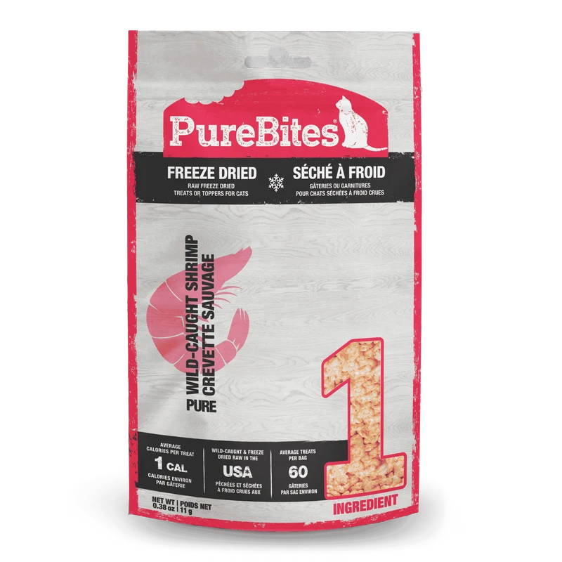 PureBites - Gâteries Séchées à Froid - Crevettes Sauvage - Chat