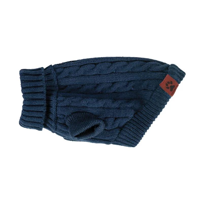 Shedrow K9 - Brentwood - Gilet - Maille Torsadée - Robe Bleue