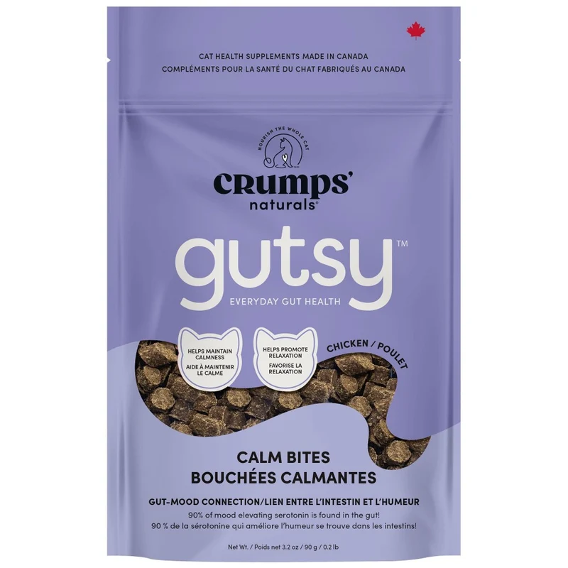 Crumps' Naturals Gutsy Gâteries pour chat - Bouchées calmantes - 90 gr