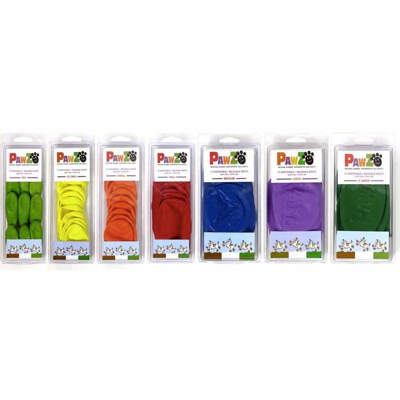 Pawz Disposable Rubber Dog Boots (Tiny - XL)