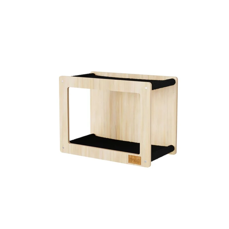Noba Origin – Collection murale – La cabane carrée double hamac - Noir