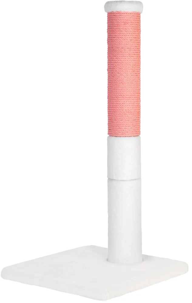 Noba Evolution - 4 en 1 Griffoir Évolutif - Fausse fourrure blanche / Corde rose