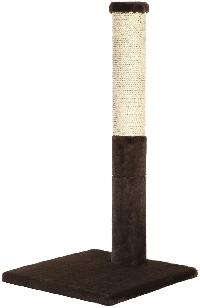 Noba Evolution - 4 en 1 Griffoir Évolutif - Fausse fourrure brune / Corde beige naturelle