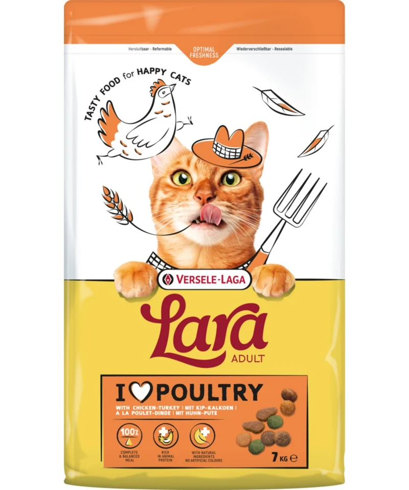 Versele-Laga Nourriture pour chat adulte Lara - Saveur de poulet et dinde
