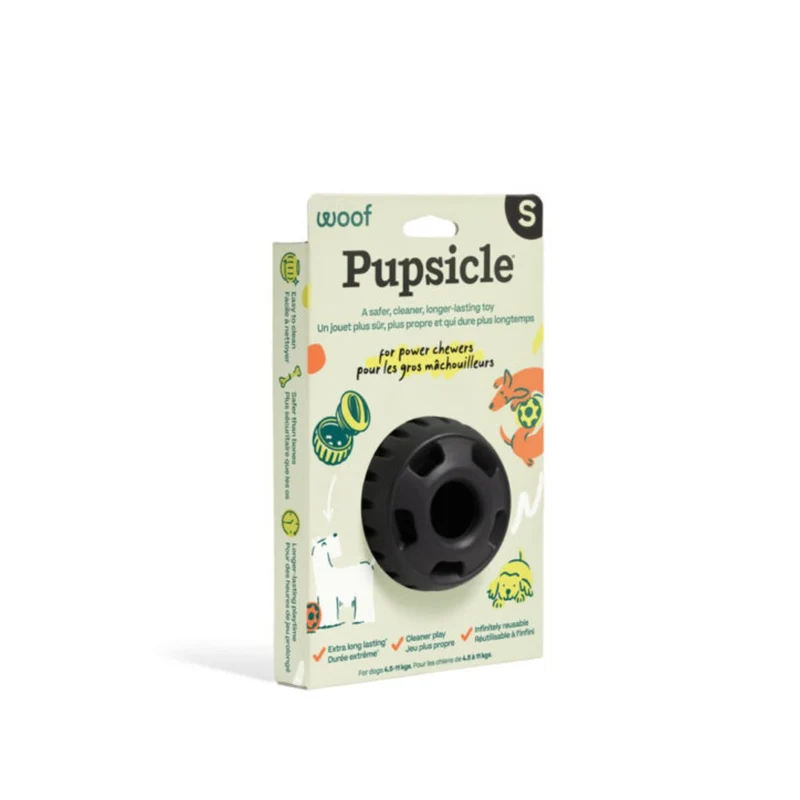 Woof Pet Jouet pour chiens Pupsicle Power Chewer - Noir