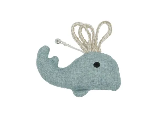 Bud'Z - Jouet - Tissu Recyclé - Herbe à Chat - Baleine - 10cm - Chat