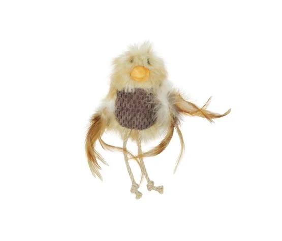 Bud'Z - Jouet - Herbe à Chat - Oiseau Soyeux - 18cm - Chat