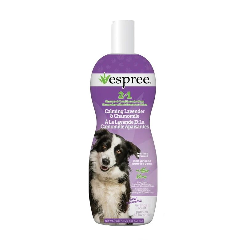 Espree Shampoing et revitalisant 2 en 1 pour chien - Apaisant - Lavande et camomille 591 ml
