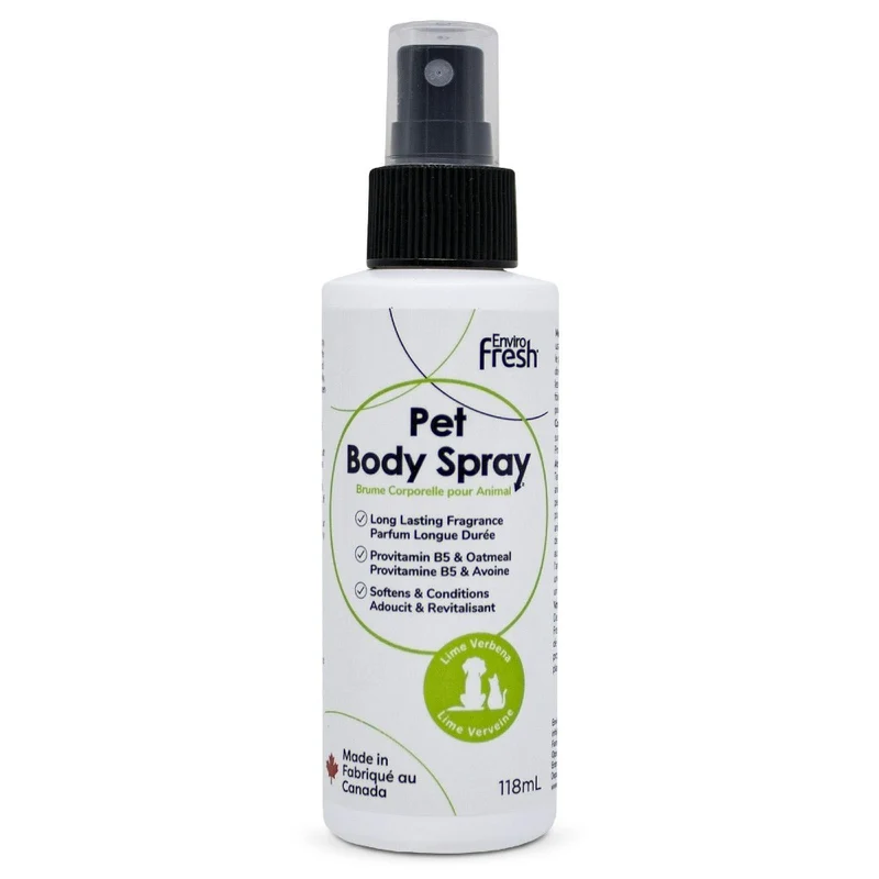 Envirofresh Brume corporelle pour animaux - Provitamine B5 & avoine - Lime verveine 118 ml
