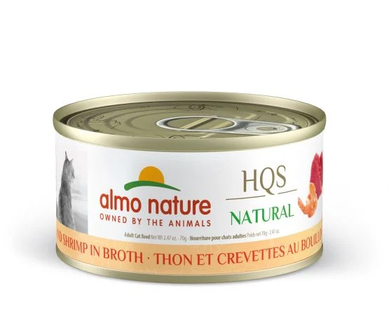 Almo Nature - HQS Natural - Thon et Crevettes - Bouillon - 70g - Chat