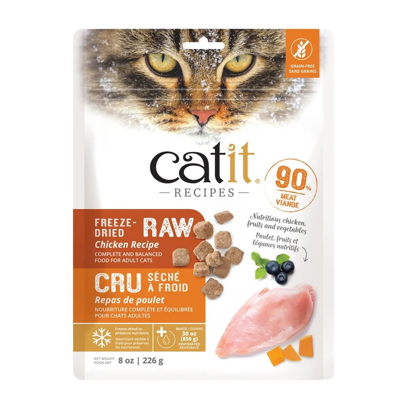 Nourriture Recettes Catit cru séché à froid - Poulet - 226 gr