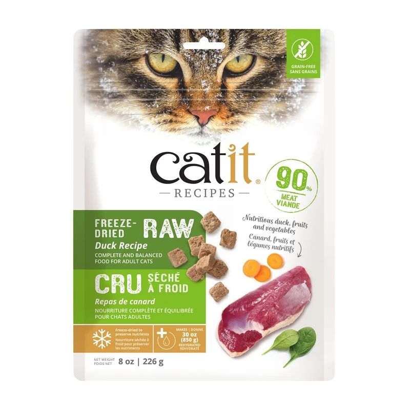 Nourriture Recettes Catit cru séché à froid - Canard - 226 gr