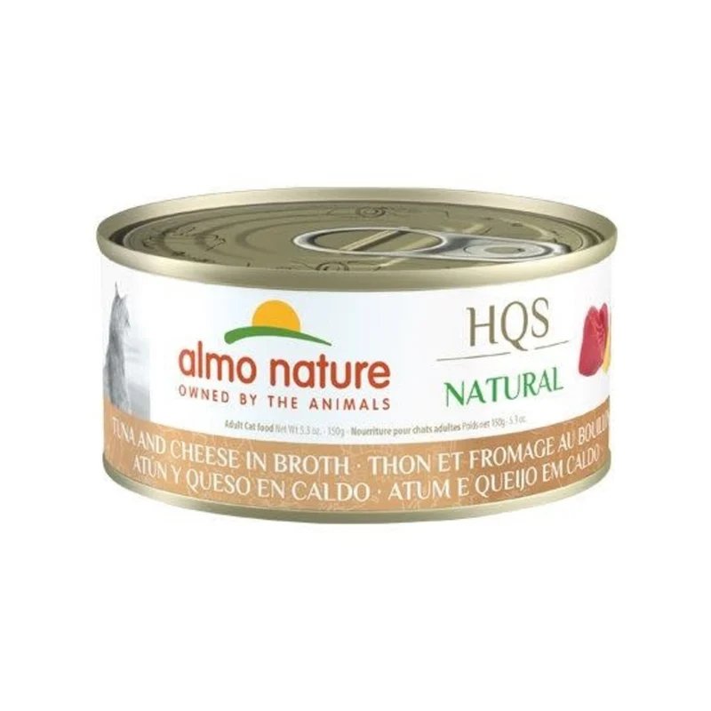 Almo Nature - HQS Natural - Thon et Fromage - Bouillon - 150gr - Chat
