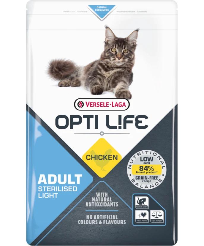 Opti-Life au poulet pour chat adulte STERILISED/LIGHT