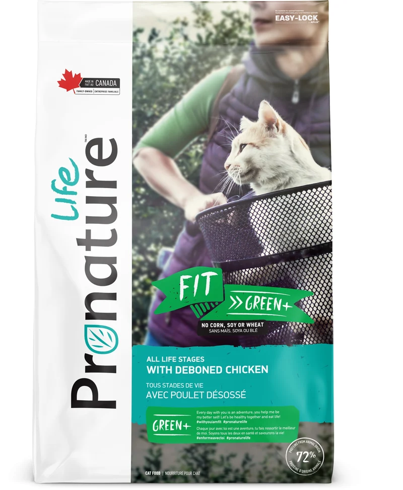 Nourriture Pronature Life Fit Green+ chat au poulet