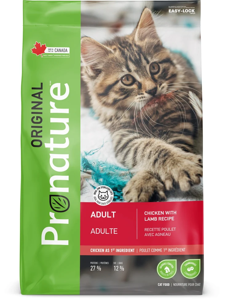 Nourriture Pronature Original chat adulte agneau et poulet