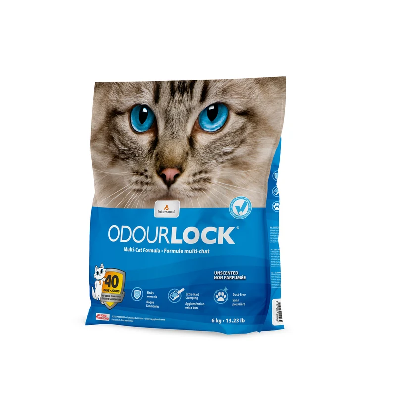 Intersand OdourLock - Non Parfumée - Litière Agglomérante pour Chats