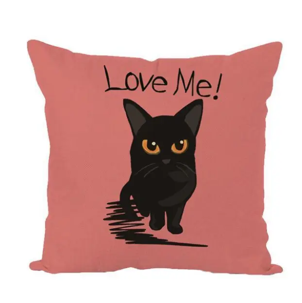 Housse de Coussin Chat Love Me