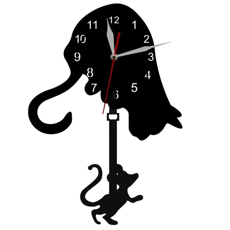 Horloge Chat avec Souris en Balancier