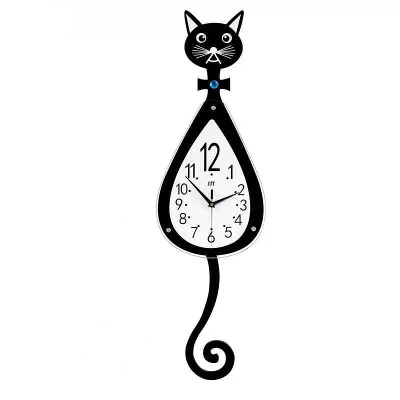 Horloge Chat à Queue Balancier
