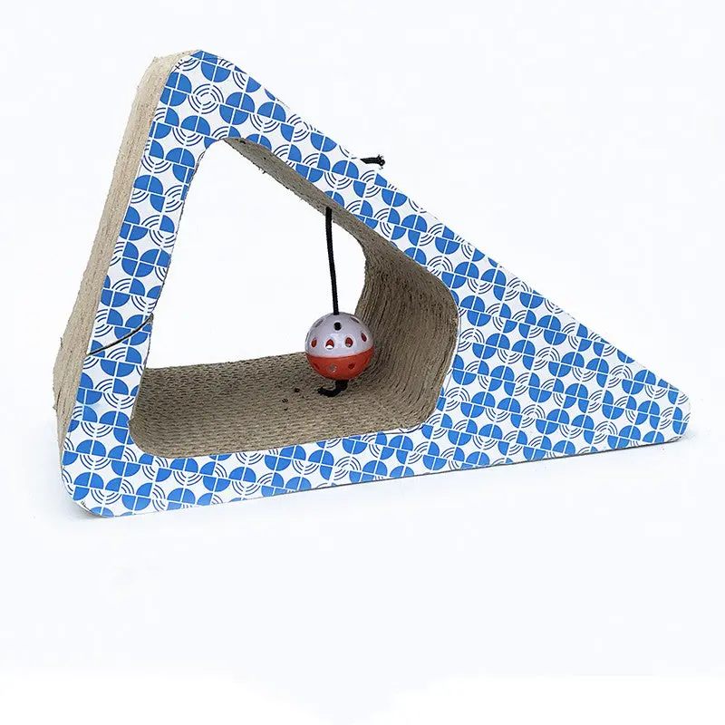 Griffoir pour Chat en Triangle Bleu
