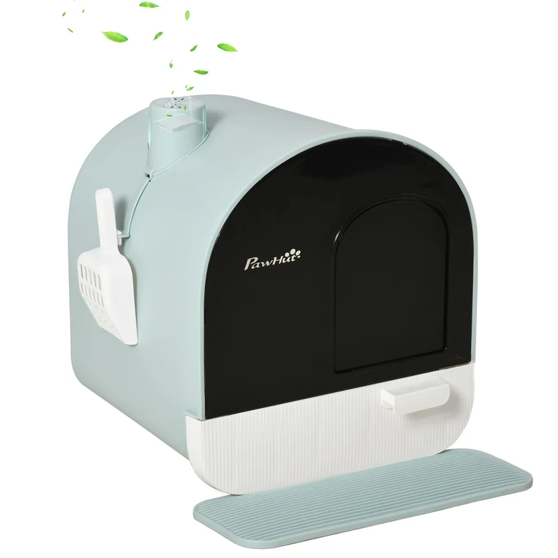 Maison de toilette pour chat avec tiroir – Bac à litière fermé anti-odeur