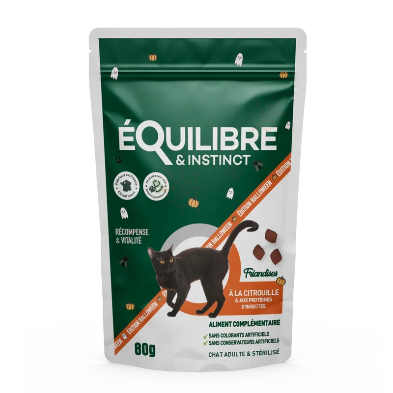 Friandises chat - insectes citrouille - Equilibre Instinct