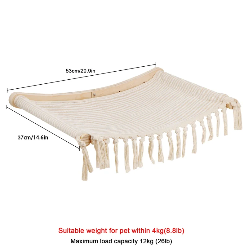 Hamac mural chat design macramé – Griffoirs Mural chic et robuste