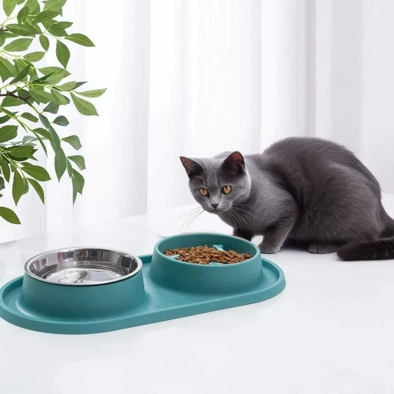 gamelles anti glouton chat double