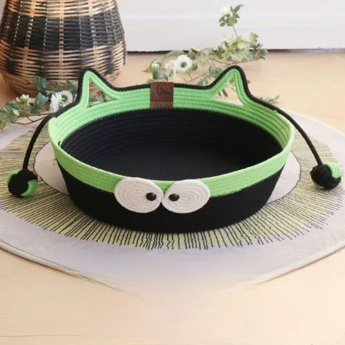 panier pour chat tissé main