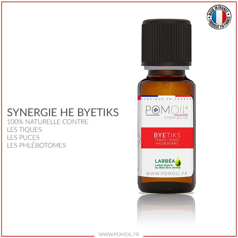 Synergie d'Huiles essentielles répulsives - puces tiques pour chiens -Pom Oil