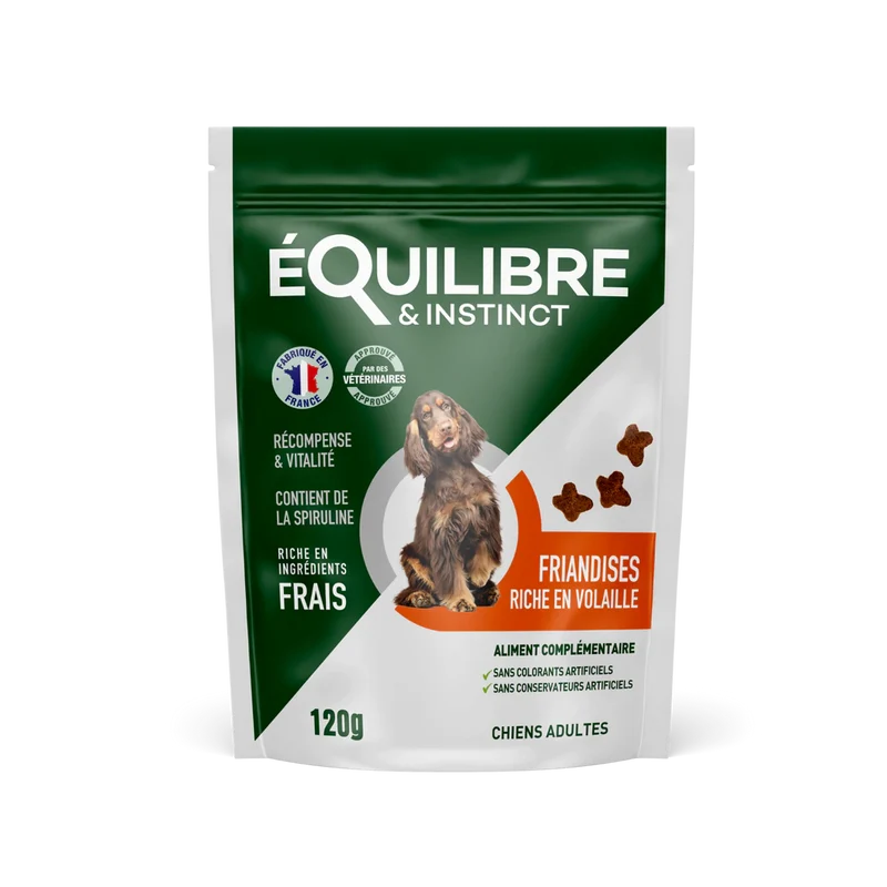 Friandises pour chien au poulet🍗 et spiruline 🌱 - Equilibre & Instinct