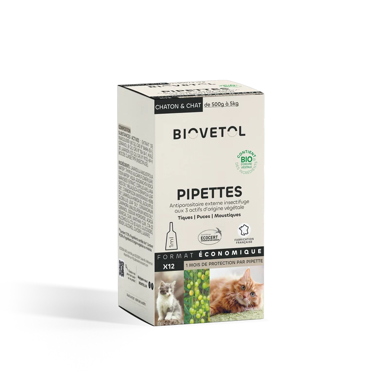 Pipette Antiparasitaire chiens et chats - BIOVETOL