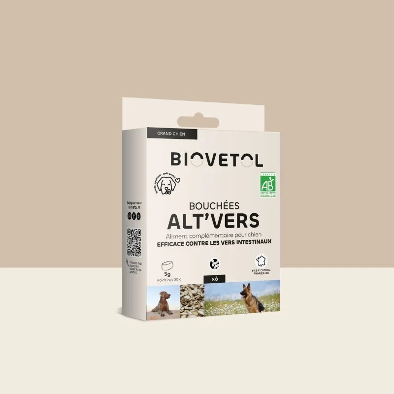Bouchées ALT'VERS vermifuge grand chien - Biovetol