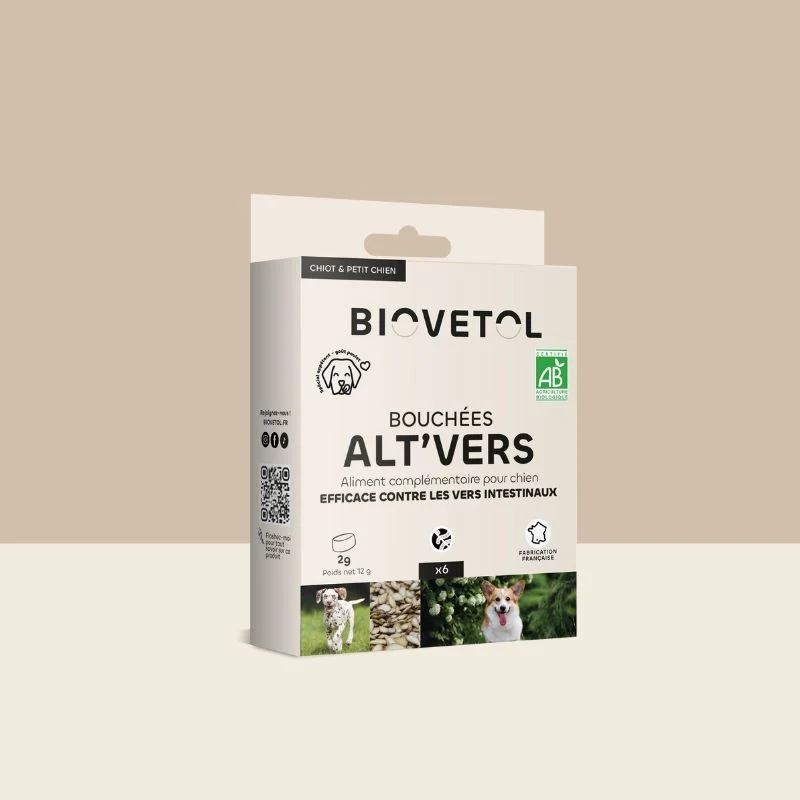Bouchées ALT'VERS vermifuge petit chien - Biovetol