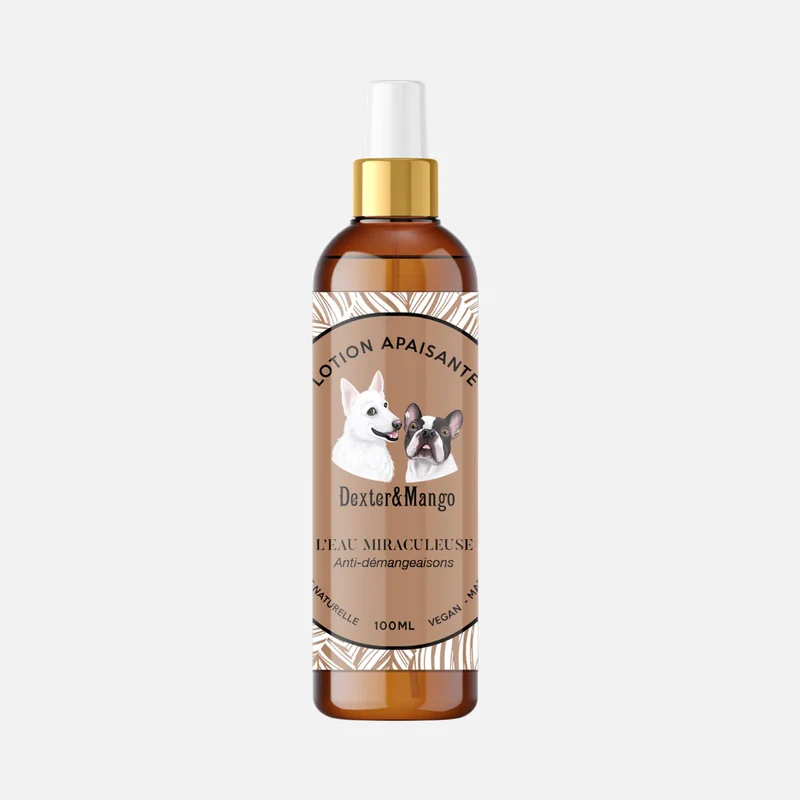 Lotion eau miraculeuse anti démangeaison chien - Dexter Mango