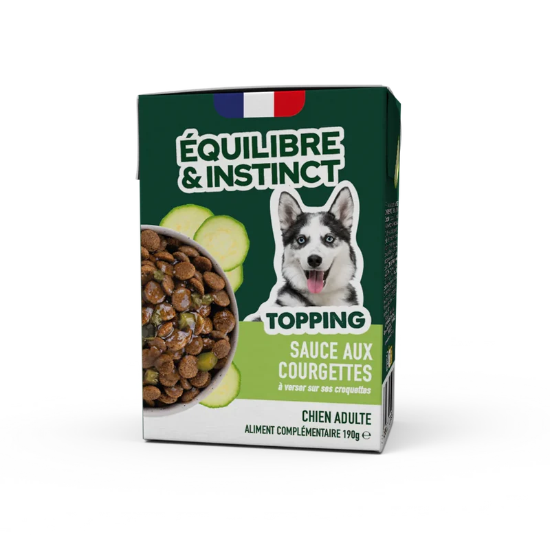 Topping sauce onctueuse aux courgettes pour chien