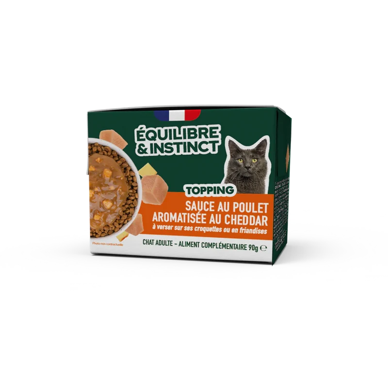 Topping sauce crémeuse chat - poulet cheddar