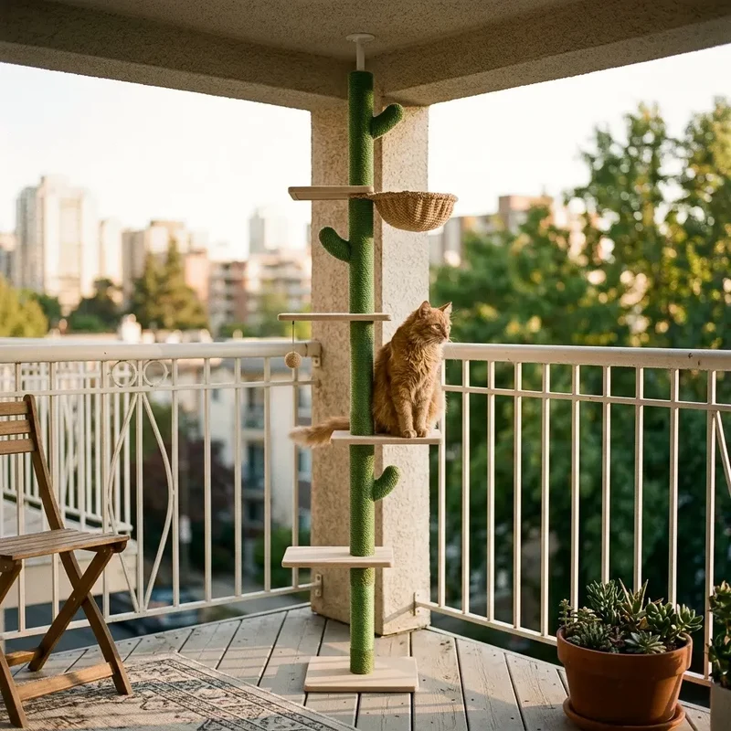 Arbre à chat plafond en promotion – Structure ajustable 239-274 cm