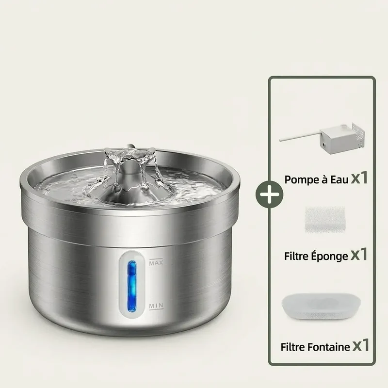 Fontaine inox 2 litres – Format pratique