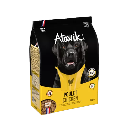 Croquettes chien sans céréales au poulet - Made in France - Atavik