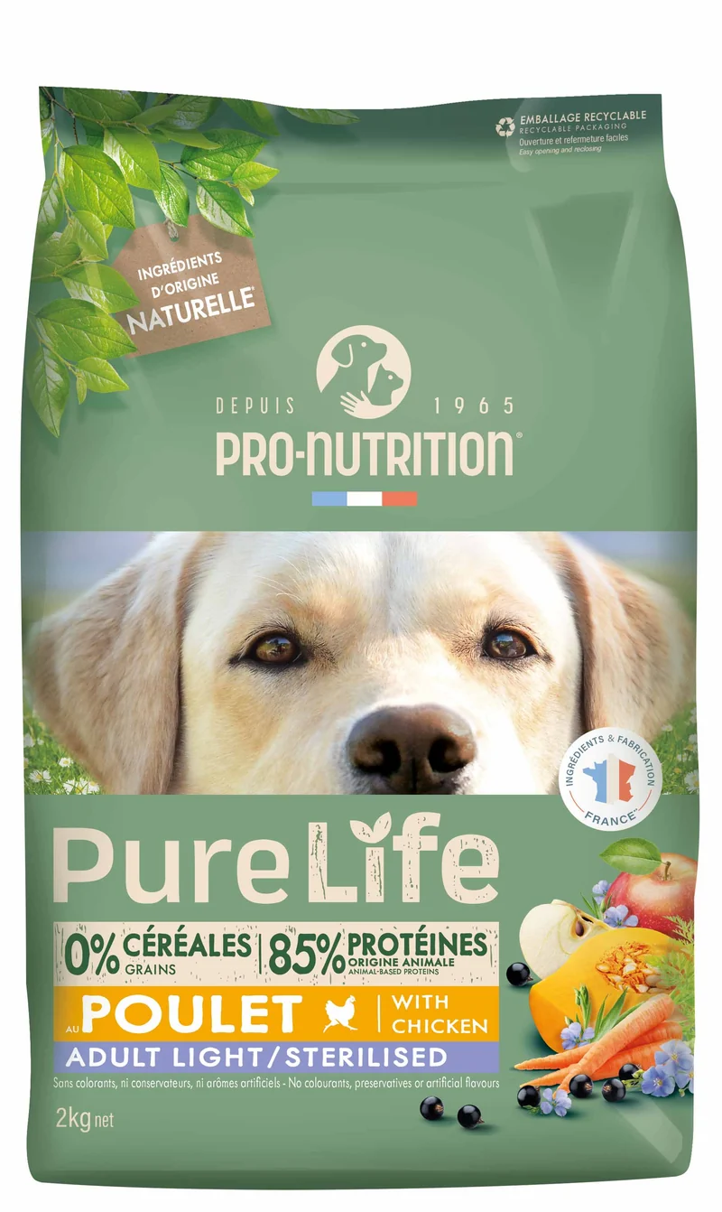 Pure Life Chien Light & Stérilisé - Poulet