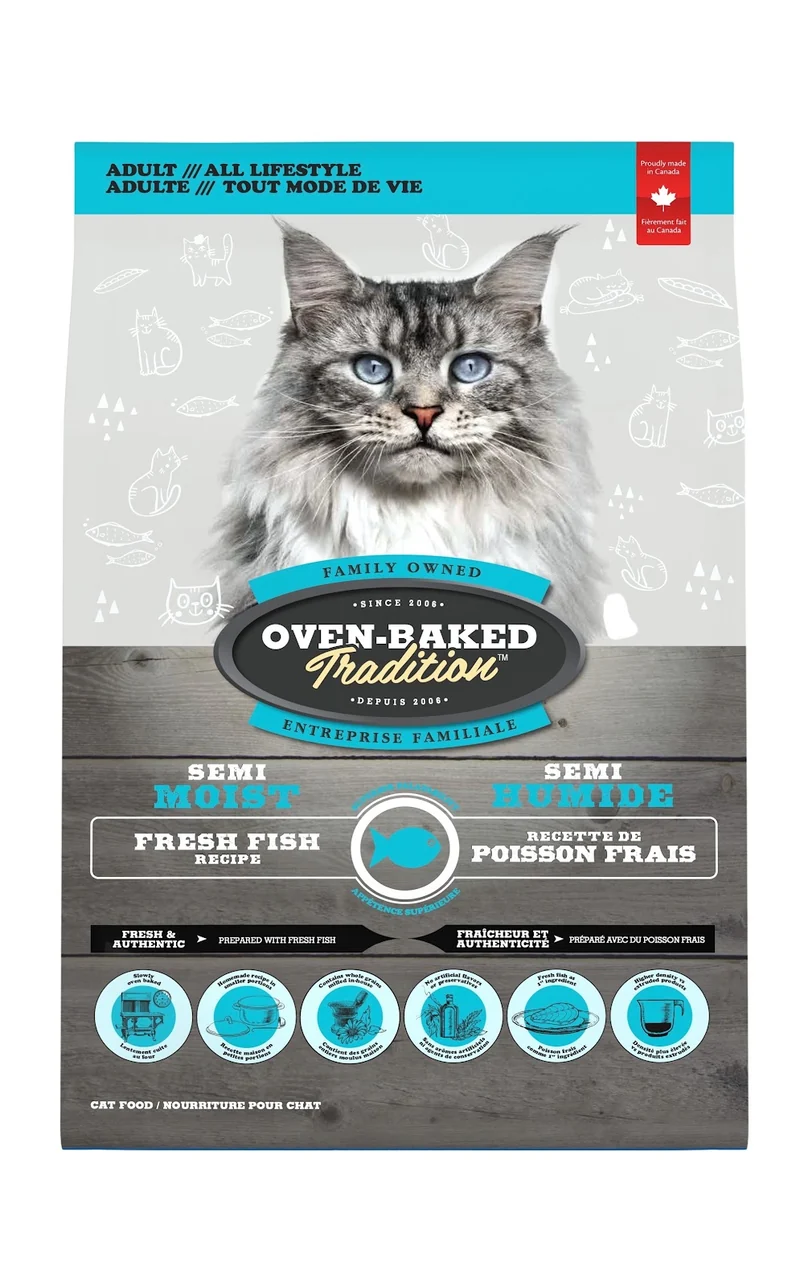 Oven-Baked Tradition - Chat Poisson Frais - Nourriture Sémi-Humide pour Chats