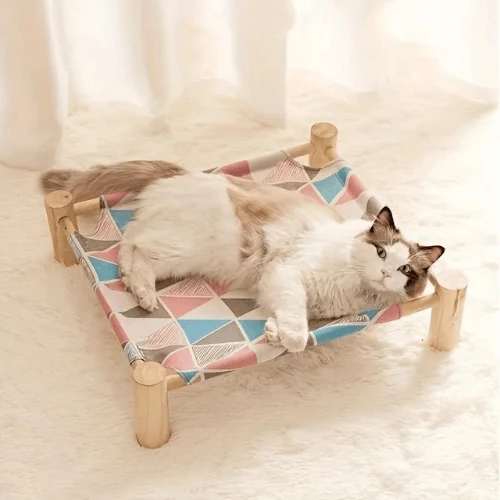 hamac pour chat bois et toile