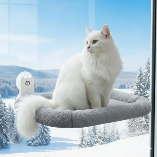 hamac chat fenetre avec coussin