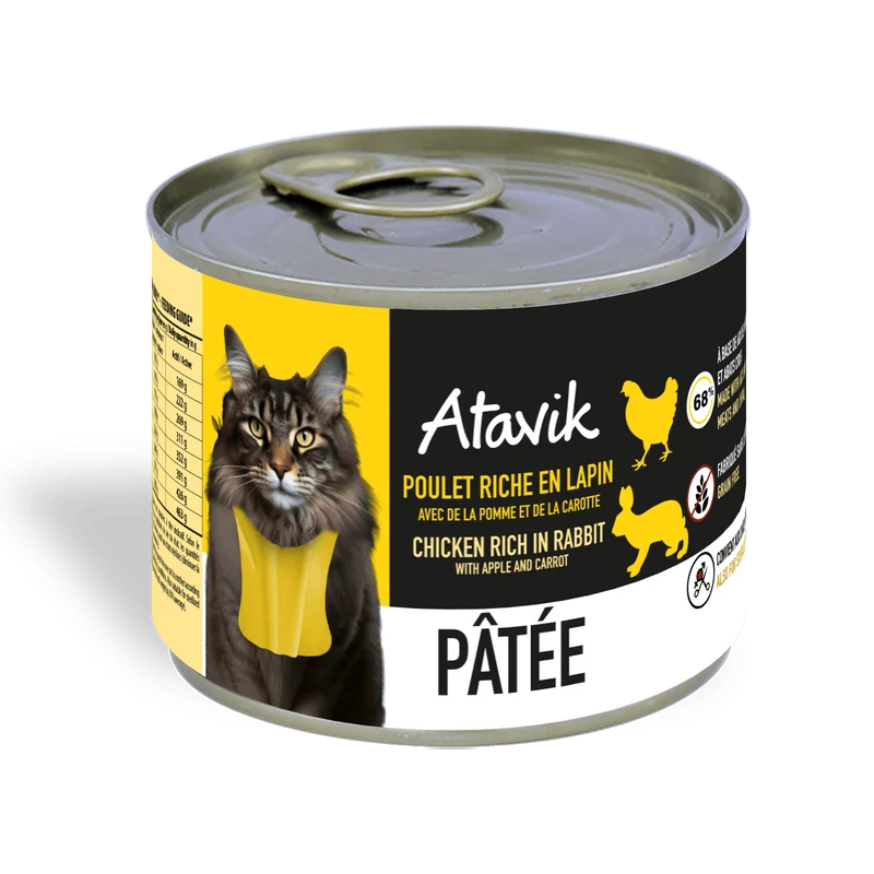 Pâtée pour chat – Dinde riche en Chevreuil (200g)