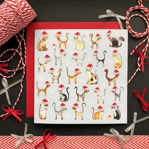 Carte Christmas - Cats in hats
