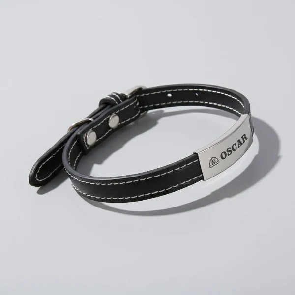 Collier pour chat en cuir - Personnalisable | Oscar et Plume